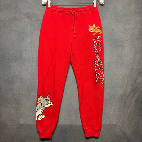 Tom & Jerry Sweatpants Joggers Short Pants Kids Medium Graphic Print Kidcore - Picture 1 of 9